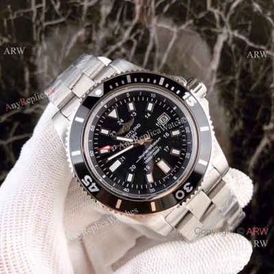 Replica Breitling Avenger Superocean Watch Stainless Steel Black Face